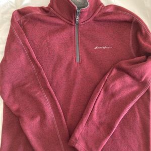 Men’s Eddie Bauer 1/4 zip sweater Size L
